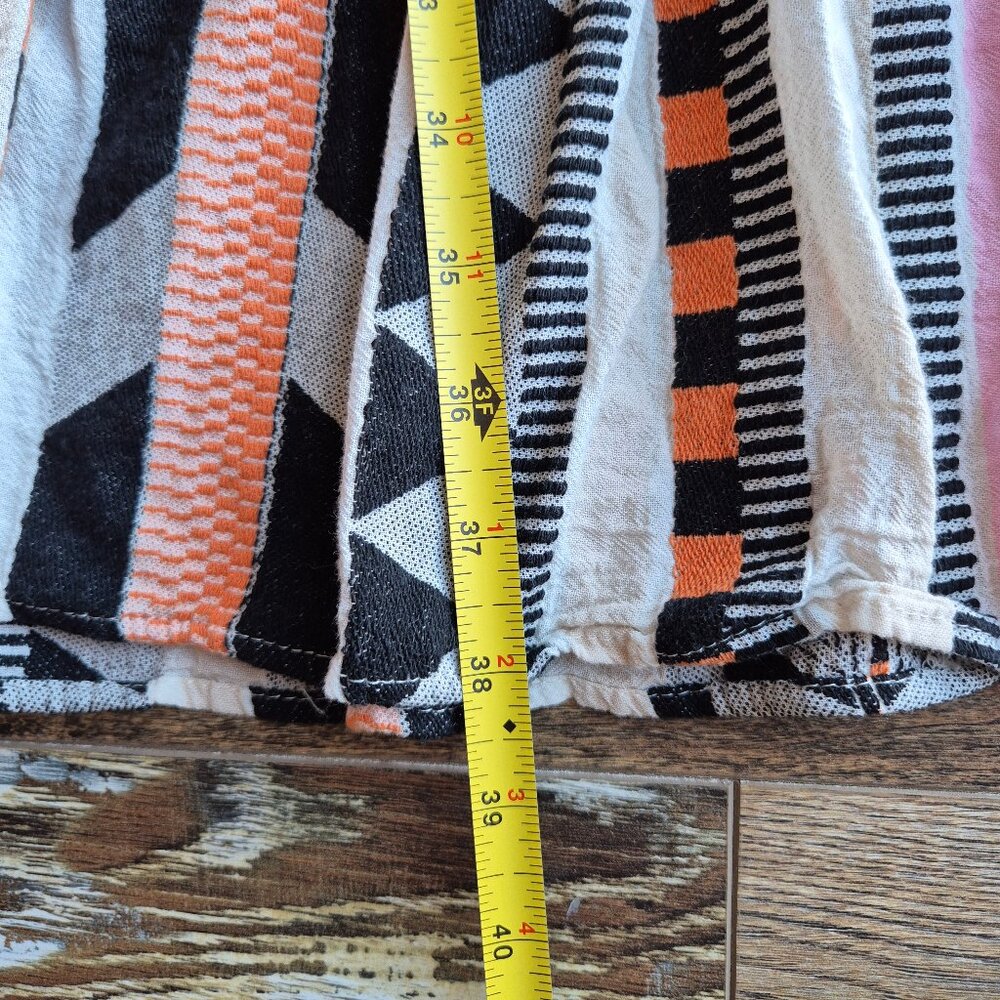 Devotion Twins Psarou Maxi Skirt Tiered Elastic Waist Black Orange Assorted - Picture 13 of 14